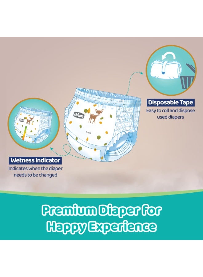 شيكو Chicco Comfy-Pro Pant Style Baby Diapers | Anti-bacterial benefits | Ultra Soft & 12hrs protection | Wetness indicator & Disposing Tapes - Small, 21 Count, 4-8 Kg - Image 5